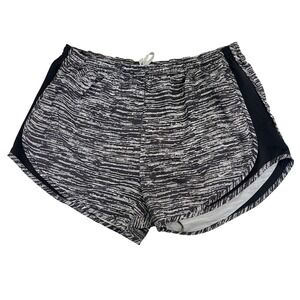 Nike Dri-FIT Running Shorts Black White‎ Pattern Athletic Gym Workout